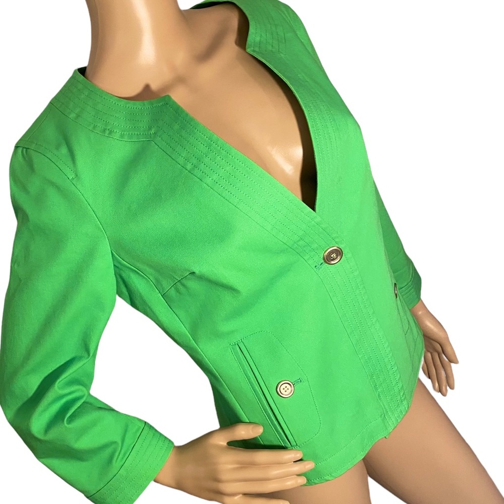 Talbots | Lime Green Single Button Jacket - image 5